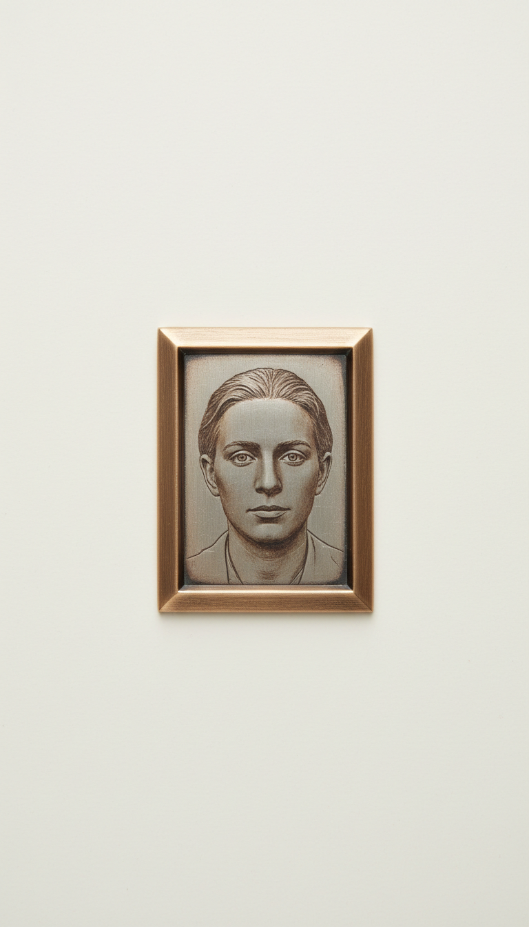 Photo keepsake plaque in engraved wood