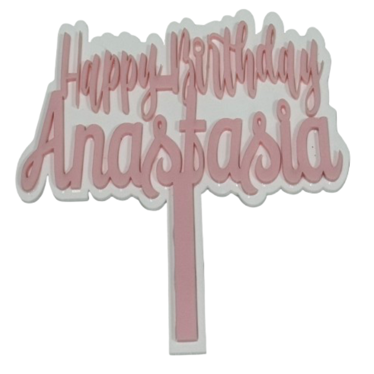 Personalised Two Layer Acrylic Cake Topper – Custom Name & Date – Dual Colour – Wedding & Birthday – Australia