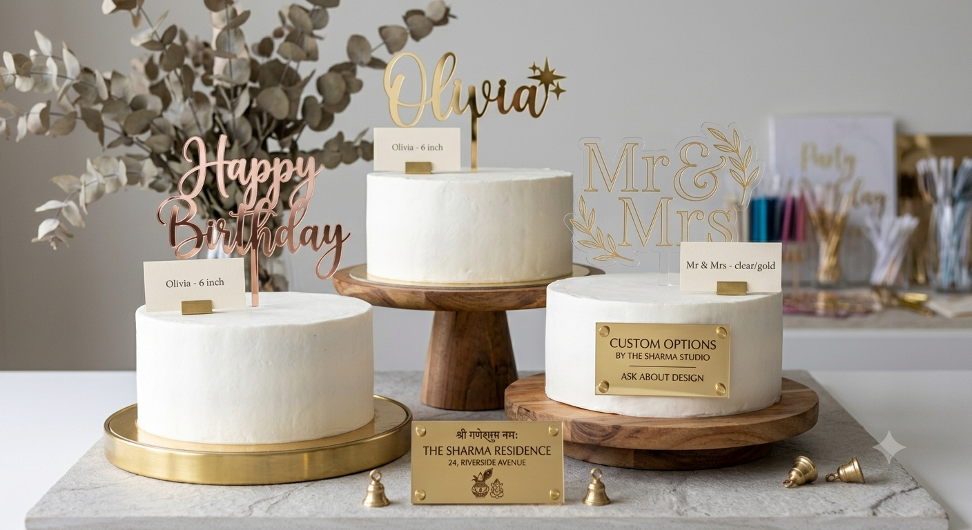 Personalised acrylic Cake toppers