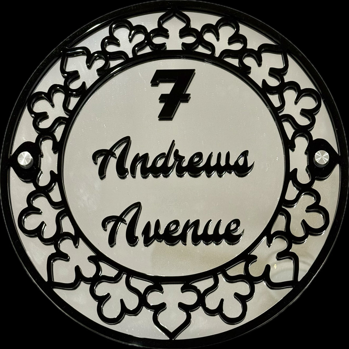 Personalised Acrylic House Name Plate – Custom Address Sign – Black, Gold, Silver & White – Housewarming Gift – Australia