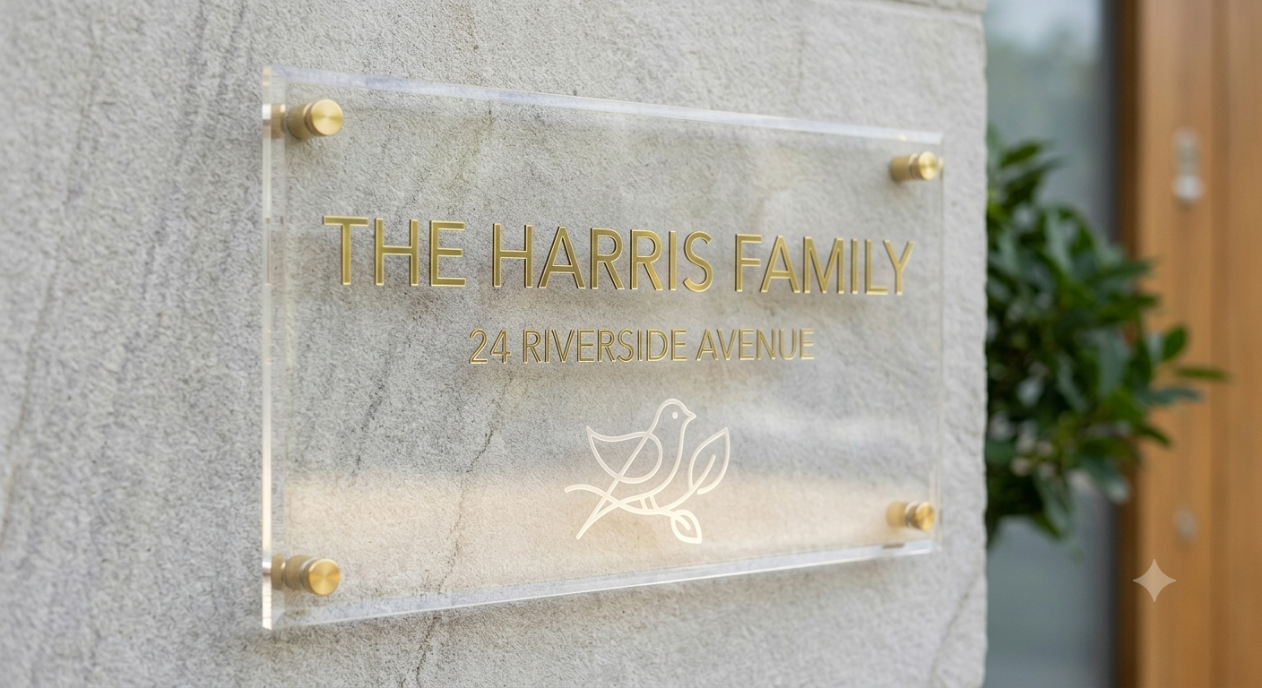 Personalised Acrylic House Name Plates