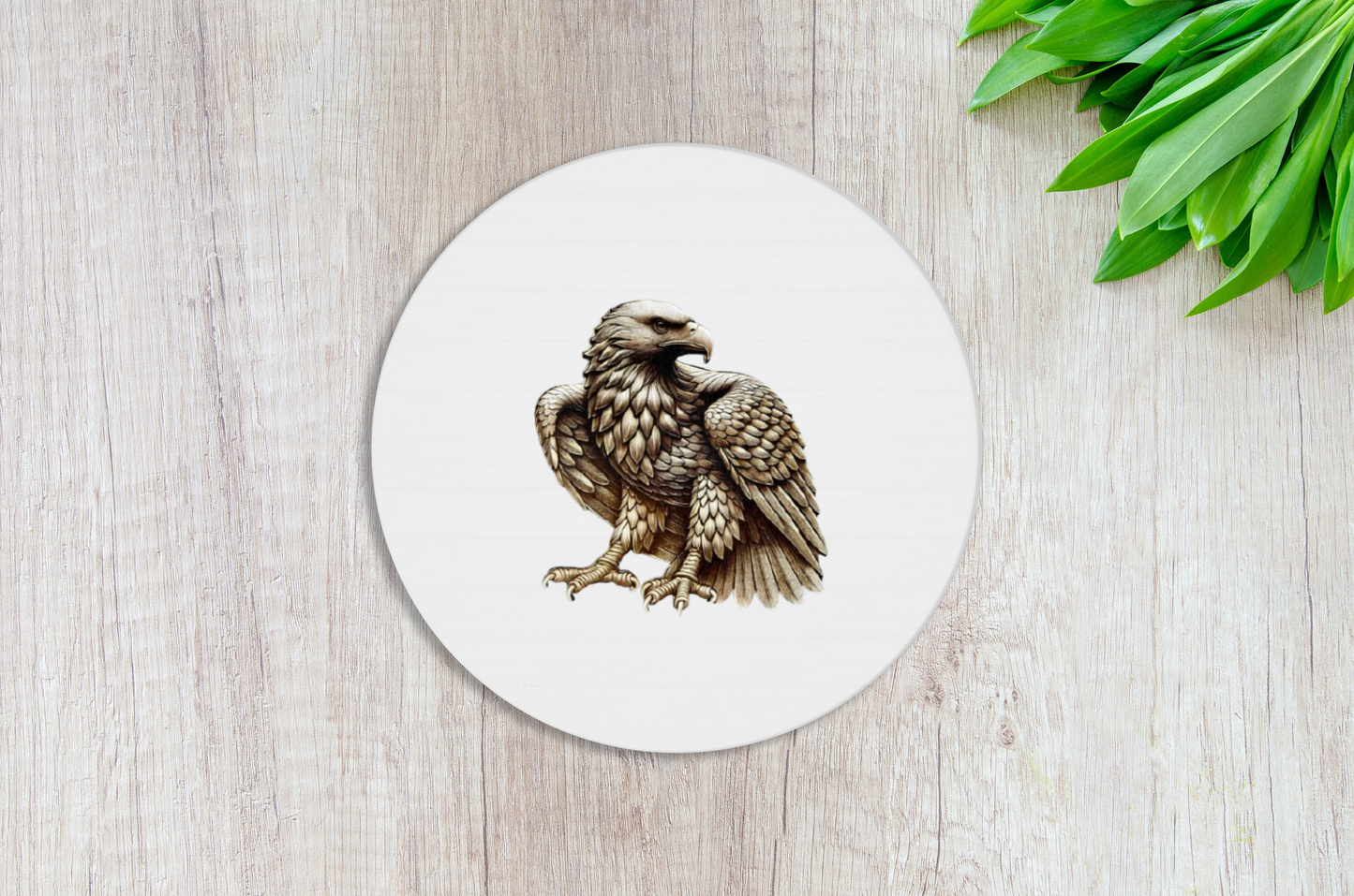 Round Engraved Wooden 250mm