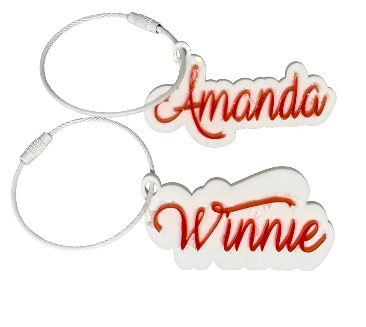 Personalised Engraved Keychain & Bag Tag Set – Custom Name – Gift for Men & Women – Australia